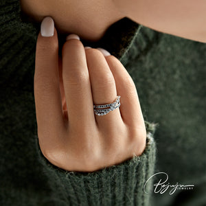Twisted Emotions CZ Double Ring