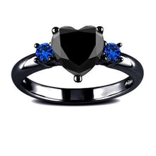 Load image into Gallery viewer, Black Heart Dark Ring