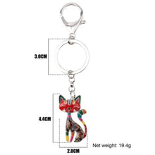 Load image into Gallery viewer, Cat Look Keyring