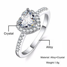 Load image into Gallery viewer, Crystal Heart Ring