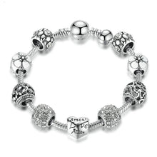 Load image into Gallery viewer, Love &amp; Flowers Charm Bracelet