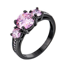 Load image into Gallery viewer, Pink Crystal Dark Ring