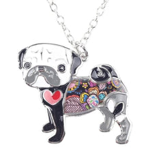 Load image into Gallery viewer, Colorful Pug Dog Keychain