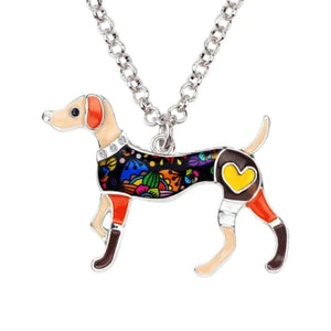 Whippet Dog Pendant Necklace