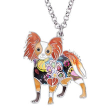Load image into Gallery viewer, Papillon Dog Pendant Necklace