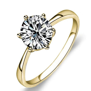 Amber Six Claw Ring