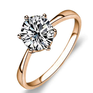 Amber Six Claw Ring