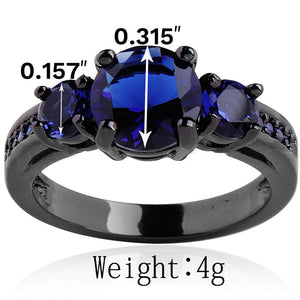 Obsidian Crystal Dark Ring