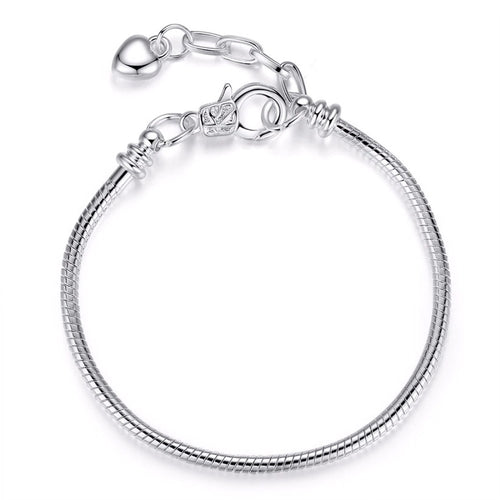 Snake Chain Charm Bracelet