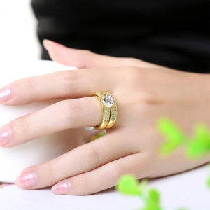 Devoted Crystal Bridal Ring Set