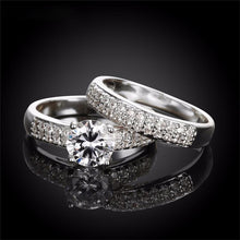 Load image into Gallery viewer, Devoted Crystal Bridal Ring Set