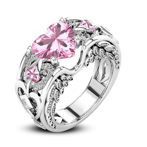 Whisper Princess Pink Heart Ring