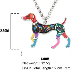 Whippet Dog Pendant Necklace