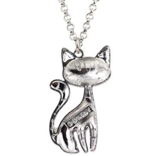 Load image into Gallery viewer, Cat Silhouette Pendant Necklace