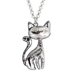 Cat Silhouette Pendant Necklace