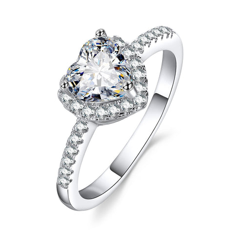 Crystal Heart Ring