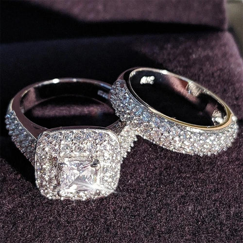 Believe It Crystal Ring Set