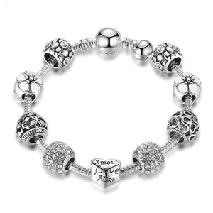 Love & Flowers Charm Bracelet