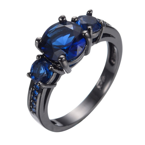 Obsidian Crystal Dark Ring