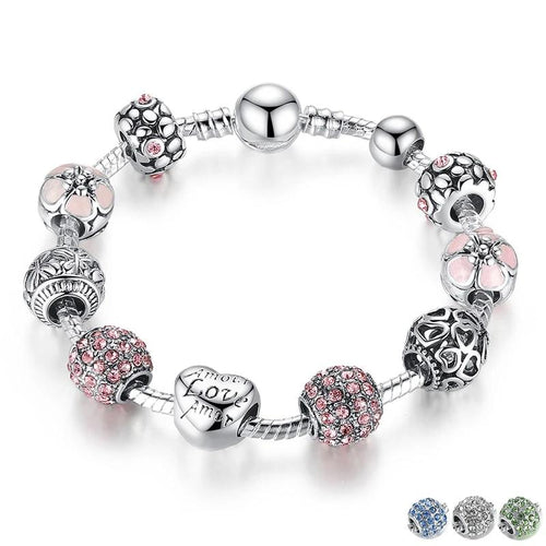 Love & Flowers Charm Bracelet