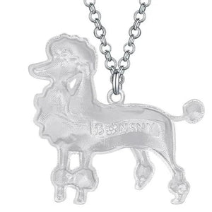 Poodle Dog Pendant Necklace