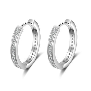 Round And Round Silver Earrings