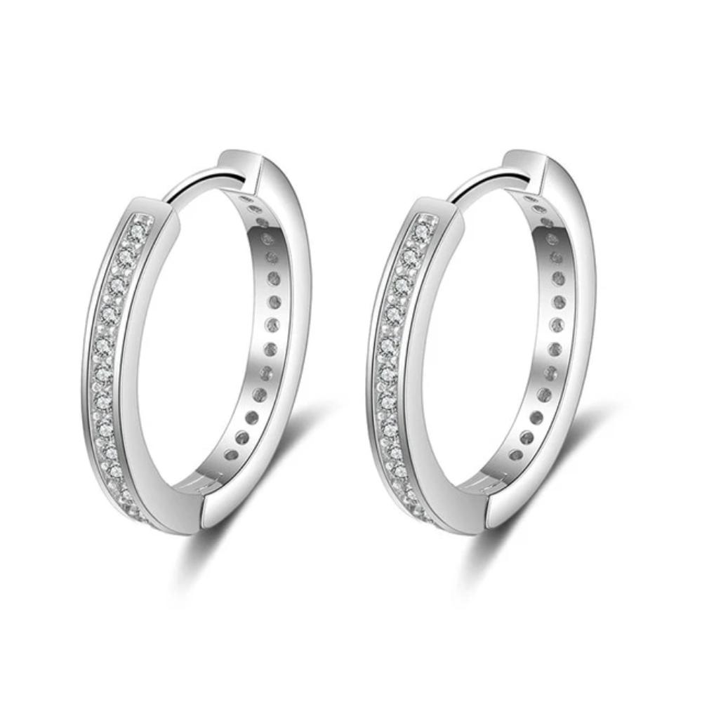 Round And Round Silver Earrings