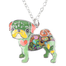 Load image into Gallery viewer, Colorful Pug Dog Keychain