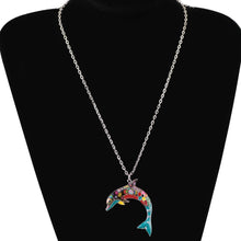 Load image into Gallery viewer, Colorful Dolphin Pendant Necklace