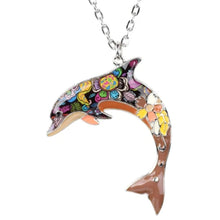 Load image into Gallery viewer, Colorful Dolphin Pendant Necklace