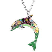 Load image into Gallery viewer, Colorful Dolphin Pendant Necklace
