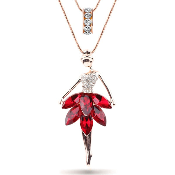 Ballet Girl Pendant Necklace
