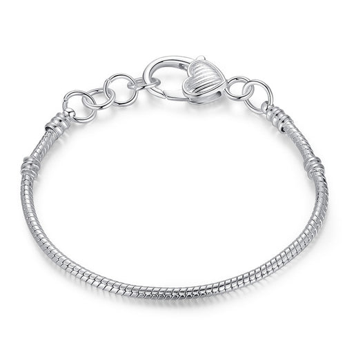 Adjustable Heart Charm Bracelet