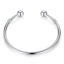 Load image into Gallery viewer, Silver Adjustable Bangle Bracelet