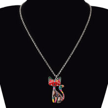 Load image into Gallery viewer, Cat Silhouette Pendant Necklace
