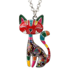 Load image into Gallery viewer, Cat Silhouette Pendant Necklace