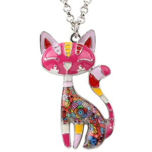 Cat Silhouette Pendant Necklace