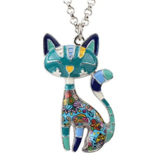 Load image into Gallery viewer, Cat Silhouette Pendant Necklace