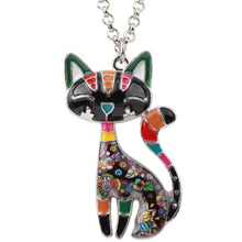 Load image into Gallery viewer, Cat Silhouette Pendant Necklace