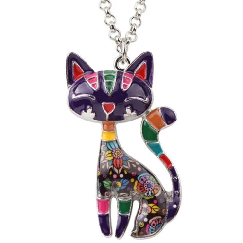 Cat Silhouette Pendant Necklace