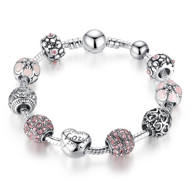 Love & Flowers Charm Bracelet