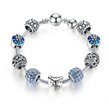 Load image into Gallery viewer, Love &amp; Flowers Charm Bracelet