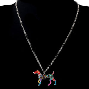 Whippet Dog Pendant Necklace