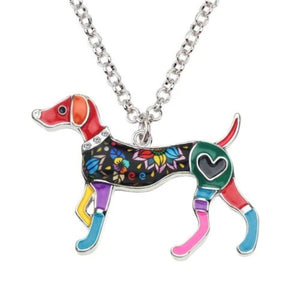 Whippet Dog Pendant Necklace