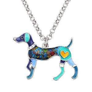 Whippet Dog Pendant Necklace