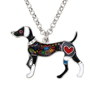 Whippet Dog Pendant Necklace