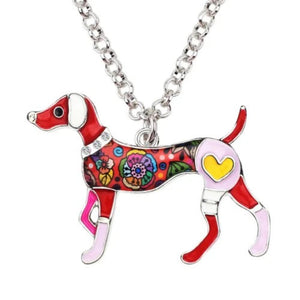 Whippet Dog Pendant Necklace