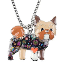 Load image into Gallery viewer, Yorkshire Dog Pendant Necklace