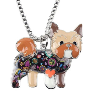 Yorkshire Dog Pendant Necklace