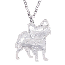 Load image into Gallery viewer, Papillon Dog Pendant Necklace
